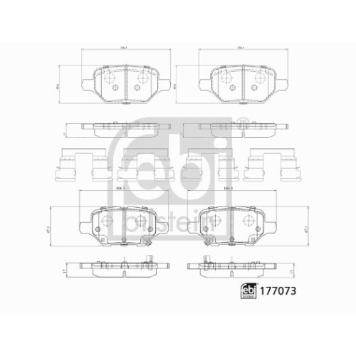 FEBI BILSTEIN set placute frana,frana disc