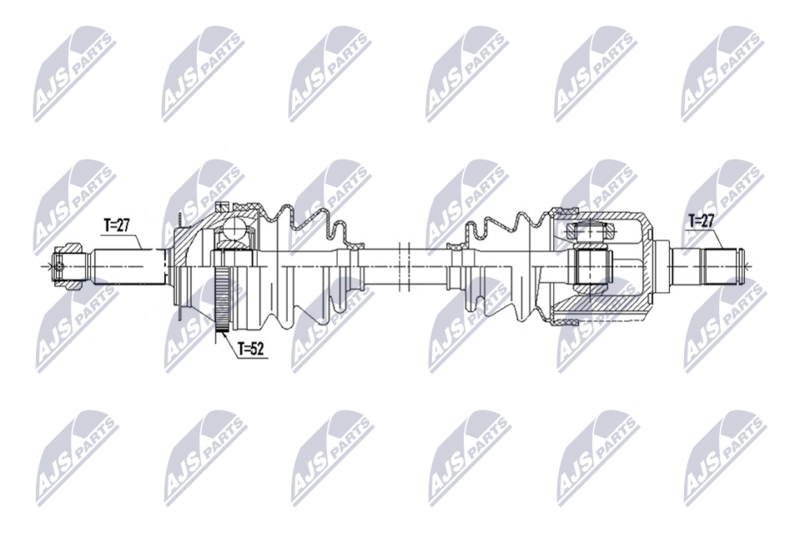 Planetara Hyundai Santa Fe 2.4 2WD 2001-2006; partea din fata, stanga, cutie viteze manuala; 49500-26311; NTY, aftermarket