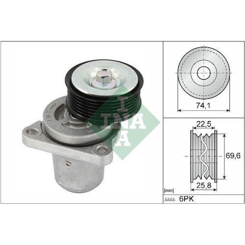 Intinzator curea Mazda 3 (BL), 6 (GH), CX-7 (ER), MX-5 3 (NC), 2.3 MPS Turbo, 1.8 MZR, 2.0 MZR, 2.5 MZR, 1.8, 2.0, 2.3, 2.3 AWD, 2.3 DISi, 2.3 MZR DISI Turbo AWD, INA