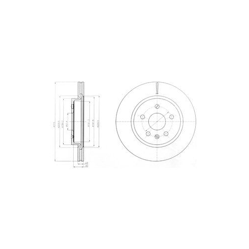 Disc frana Delphi BG4190, parte montare : Punte Spate