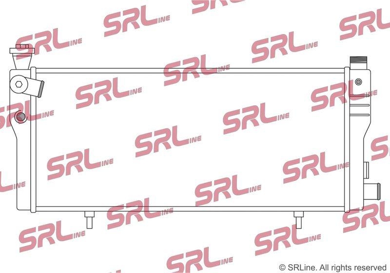 Radiator Peugeot 205 83-98, motor: 1.3, 1.6, 1.8 D, 1.9, 605x260x32, SRLine, Aluminiu/ Plastic brazat, 1300H5; 1300K6