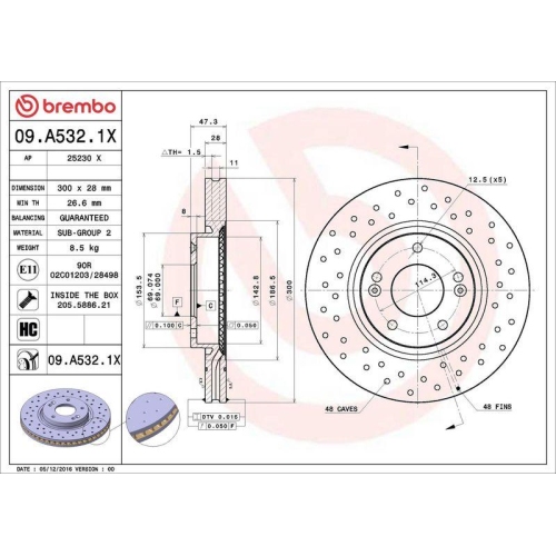 Set disc frana Hyundai I40 I (Vf) 03.12-05.19, I40 I Estate Van (Vf) 07.11-05.19, I45 6 Saloon (Yf) 06.09-12.15, Ix35 (Lm El Elh) 08.09-10.16, Ix35 Van 08.09-12.15, Sonata 5 (Nf) 08.04-11.14, Tucson (Jm) 06.04-12.19; Kia Carens 4 Van (A4) 03.13-, Carens 4