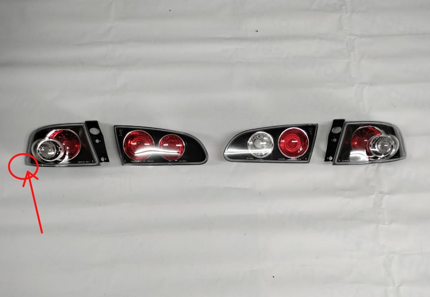 Set stopuri spate tuning lampa Seat Ibiza 02.2002-05.2006 BestAutoVest partea Dreapta+Stanga, transparent+negru -COLT LIPIT STOP STANGA