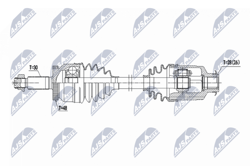 Planetara Hyundai Tucson 1.6 T-GDI 7DCT 2015-2023, 2.0 CRDI cv cu 6 trepte manuala / automata 2015-2020; Kia Sportage 1.6 T-GDI 7DCT 2015-2022, 2.0 CRDI cv manuala cu 6 trepte 2015-2022; 2WD / 4WD, partea din fata, dreapta; 49501-D7030; NTY, aftermarket