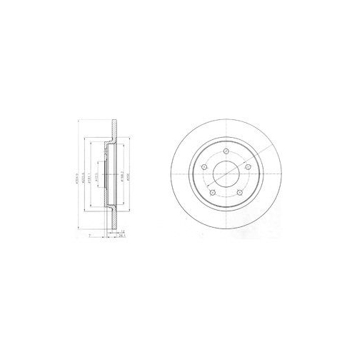 Disc frana Delphi BG4247, parte montare : Punte Spate