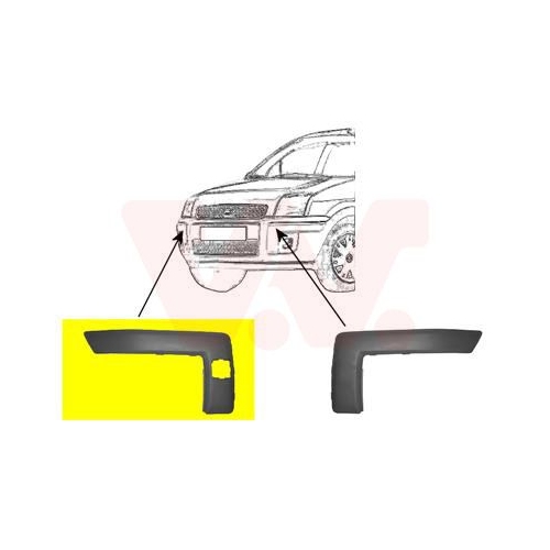 Bandou bara protectie Ford Fusion (Ju) Van Wezel 1811582 parte montare : dreapta, fata