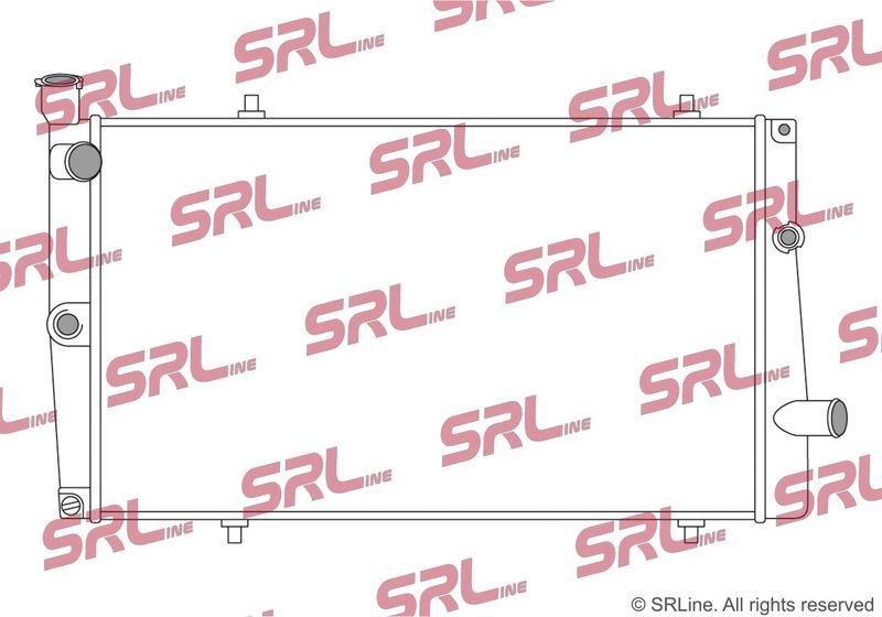 Radiator Peugeot 309 85-93, motor: 1.6, 1.9, 610x375x34, SRLine, Aluminiu/ Plastic etansat mecanic, 1300F4