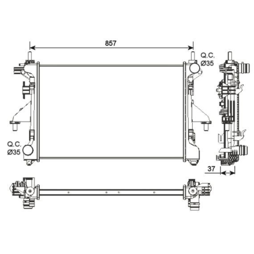 Radiator racire motor Nrf 54202