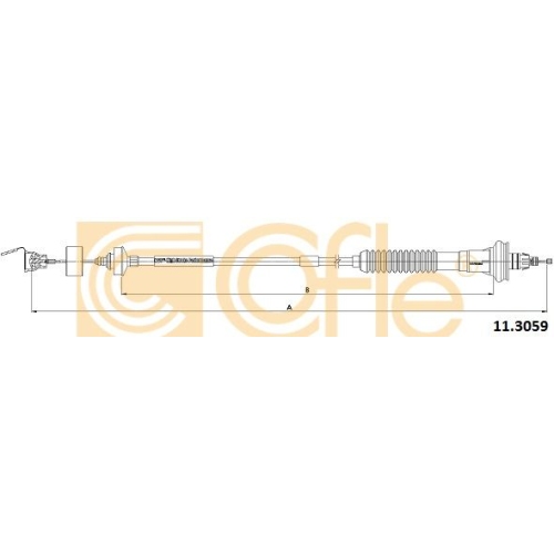 Cablu ambreiaj Peugeot 206 (2a/C)/ 206+ (T3e) Cofle 113059