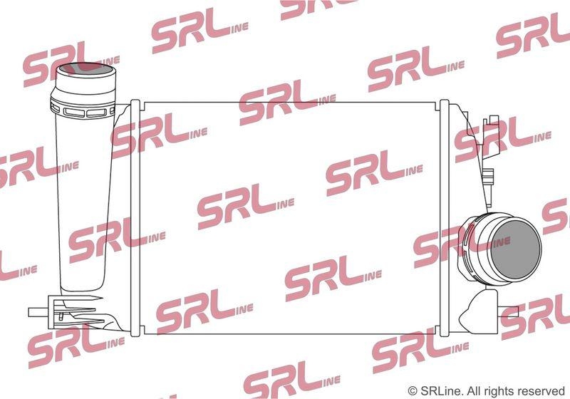 Intercooler Nissan Qashqai 13-21; Renault Megane 16-, Scenic/Grand Scenic 16-, motor: 1.2 DIG-T, intrare/iesire conectare rapida, 282x217x50, SRLine, Aluminiu/ Plastic brazat, 144614ED0A