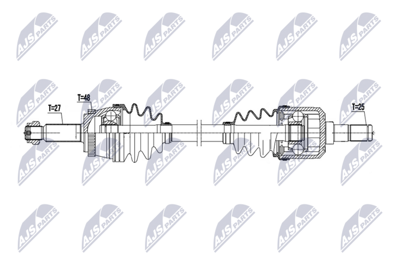 Planetara Hyundai Tucson 2.0 4WD, 2.7 4WD 2004-2010; partea din spate, stanga = dreapta, cutie viteze manuala / automata; 49600-2E000; NTY, aftermarket