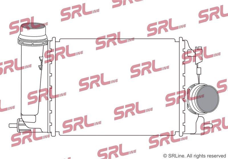 Intercooler Nissan Qashqai 13-21, Townstar 22-; Renault Kadjar 15-, Kangoo 21-, motor: 1.2 DIG-T, intrare/iesire conectare rapida, 282x217x62, SRLine, Aluminiu/ Plastic brazat, 144614ED1A