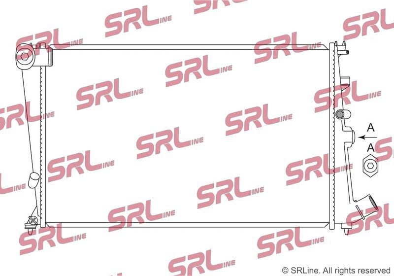 Radiator Citroen Xm 89-00; Peugeot 605 89-99, motor: 2.0, 2.1 D, 3.0 V6, 688x380x26, SRLine, Aluminiu/ Plastic brazat, 1300A5; 1300N0