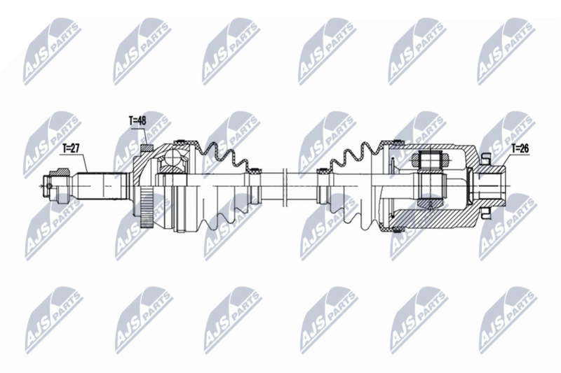 Planetara Hyundai Tucson 2.0 CRDI 2WD, 4WD 2004-2010; Kia Sportage 2.0 CRDI 4WD 2004-2006; partea din fata, dreapta, cutie viteze manuala; 49500-2E600; NTY, aftermarket