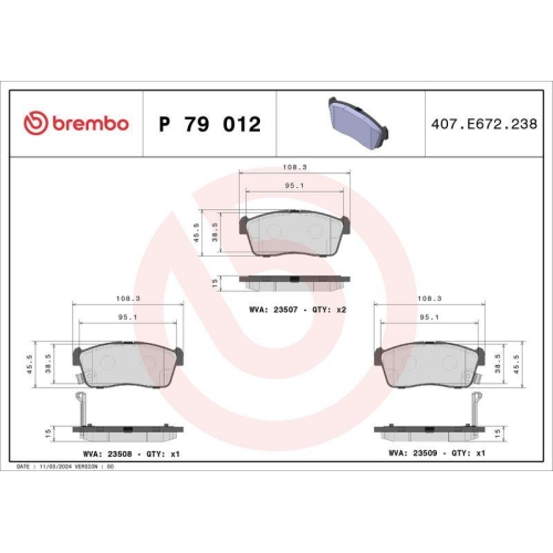 Placute frana Daihatsu Copen (L880 L881) 03.02-09.12, Cuore 6 (L251) (L251 L250 L260) 03.03-, Cuore 7 (L275 L285 L276) 12.06-, Sirion (M3) 01.05-, Trevis 06.06-, Yrv (M2) 02.01-; Nissan Pixo (Ua0) 03.09-; Subaru Justy 4 01.07-; Suzuki Alto 6 (Ff) 09.04-12