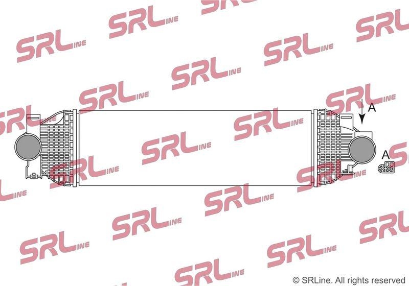 Intercooler Ford Focus 11-, motor: 2.3 Ecoboost, 615x195x80, SRLine, Aluminiu/ Plastic brazat, G1FY6K775RC; G1FZ6K775A