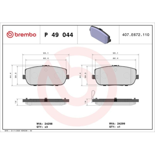 Placute frana Fiat 124 Spider (348) 03.16-, 124 Spider 03.16-; Mazda Mx-5 3 (Nc) 03.05-12.14, Mx-5 4 (Nd) 04.15-, Mx-5 Rf Targa (Nd) 10.16-, Spate, BREMBO