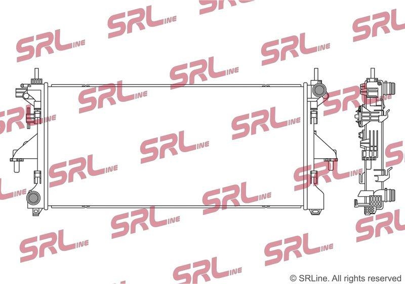 Radiator Fiat Ducato 06-14, Ducato 14-, motor: 2.3 MultiJet, intrare/iesire conectare rapida, 780x368x40, SRLine, Aluminiu/ Plastic brazat, 1349736080