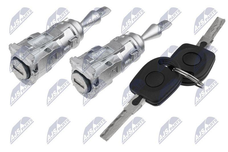 Set incuietoare usa fata VW Polo 2010-; stanga = dreapta, cu doua chei; 107837167BA; NTY, aftermarket