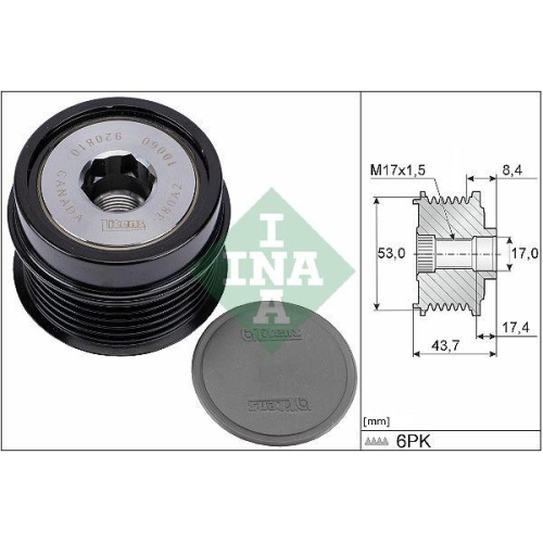 Fulie alternator Chrysler 200, Sebring (JS); Dodge Avenger, Caliber, Dart, Journey; Fiat Freemont (345); Jeep Compass (MK49), Patriot (MK74); Lancia Flavia Cabriolet (JS), 2.4, 2.0 VVT, 2.0, 1.8, INA