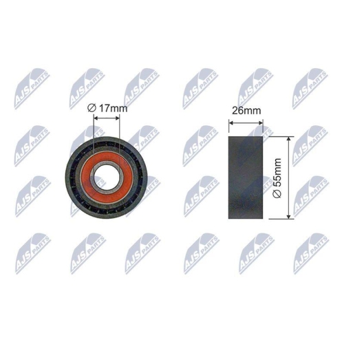 Rola ghidare curea transmisie Bmw 1(F20, F21) 2011-2019, Bmw Seria 3 (F30, F80) 2011-2018, 11187603347