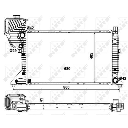 Radiator racire motor Nrf 55348