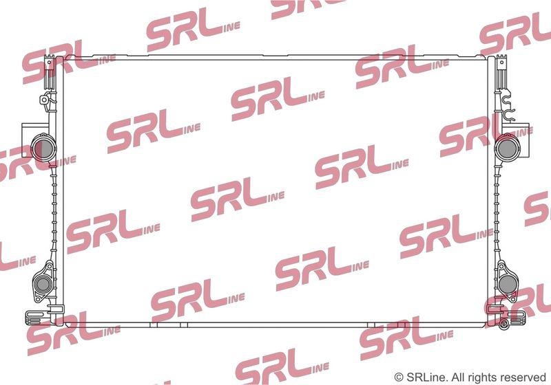 Radiator Porsche Panamera 16-, motor: 2.9 V6 T, 2.9 V6 Turbo, 3.0 V6 T, 4.0 V8 T, intrare/iesire conectare rapida, 795x516x32, SRLine, Aluminiu/ Plastic brazat, 971121249B; 971121253