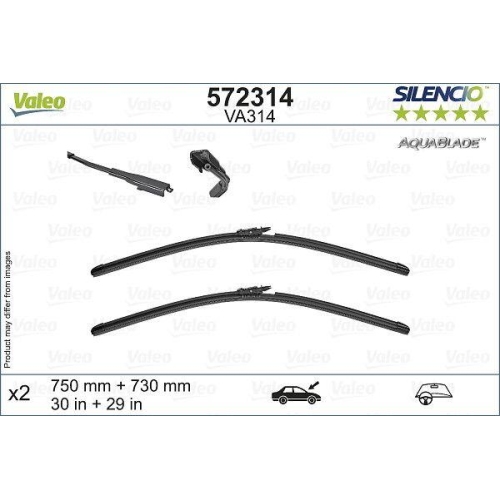 VALEO lamela stergator SILENCIO AQUABLADE SET