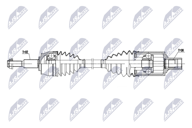 Planetara Jeep Cherokee (KL) 4WD 2.0 CRD, 2.2 CRD, 2.4, 3.2 2013-; partea din spate, stanga, cutie viteze manuala / automata; 68257064AC; NTY, aftermarket