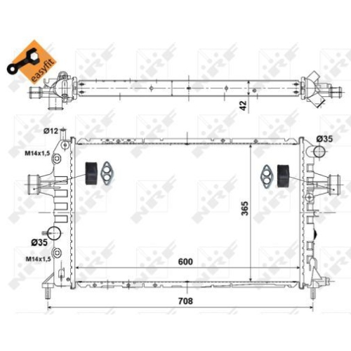 Radiator racire motor Nrf 55351