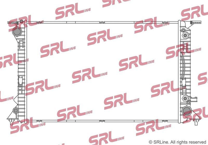 Radiator Porsche Macan 13-, motor: 3.6 V6 T, intrare/iesire conectare rapida, 720x468x36, SRLine, Aluminiu/ Plastic brazat, 95B121251; 95B121251A