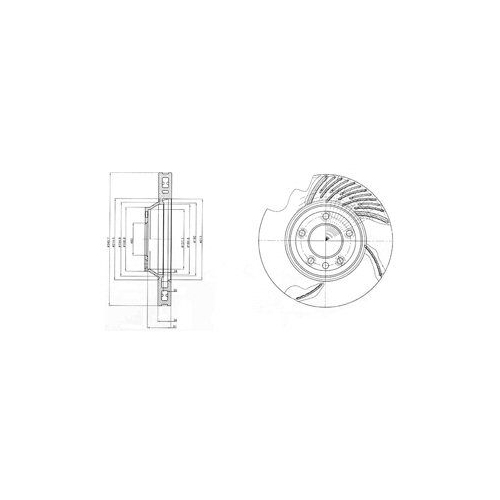 Disc frana Delphi BG9950, parte montare : Punte Fata