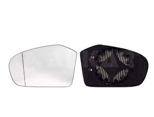 Geam oglinda Alkar 6412557 Mercedes Clasa A (W169), 09.2004-05.2008, Mercedes Clasa B (W245), 05.2005-06.2008, partea stanga asferica , incalzita