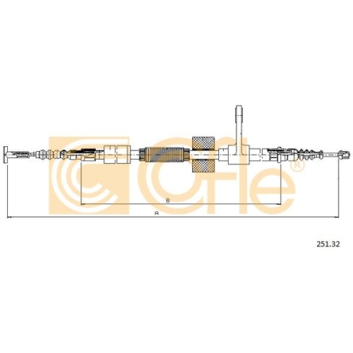 Cablu frana mana Alfa Romeo 156 (932), Gt (937) Cofle 25132, parte montare : stanga, spate