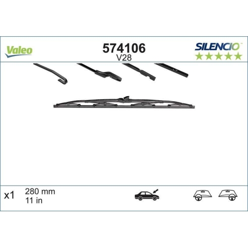 VALEO lamela stergator SILENCIO CONVENTIONAL SINGLE