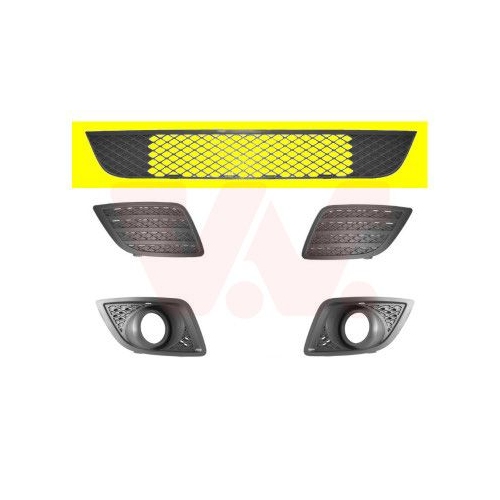Grila bara protectie Ford Fiesta 5 (Jh, Jd) Van Wezel 1806590, parte montare : fata