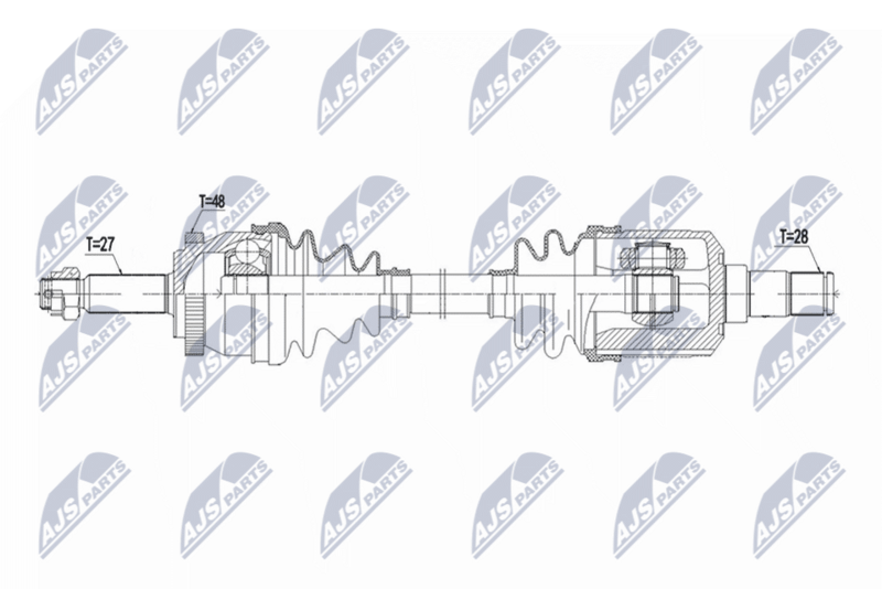 Planetara Kia Carens III 2006-; partea dreapta, cutie viteze manuala / automata; 49500-1D701; NTY, aftermarket