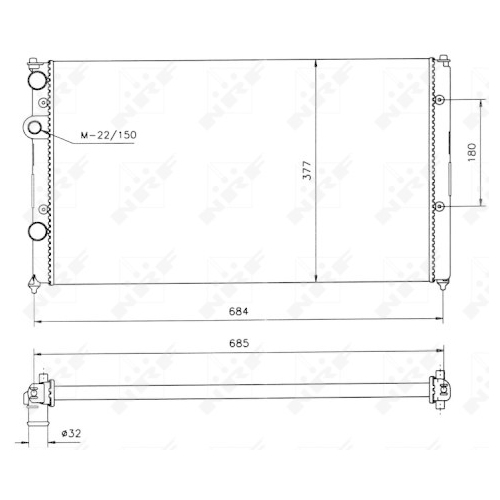 Radiator racire motor Nrf 58093