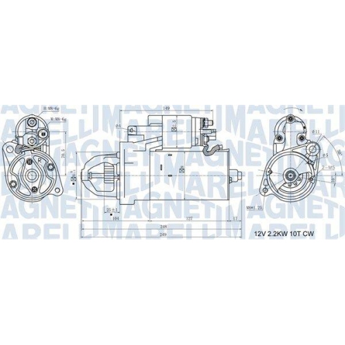 Electromotor Audi A4 B7 (8ec), A4 B7 Avant (8ed), A4 B7 Convertible (8he), A6 Allroad C6 (4fh), A6 C6 (4f2), A6 C6 Avant (4f5), A8 D3 (4e2; Vw Phaeton (3d1, MAGNETI MARELLI