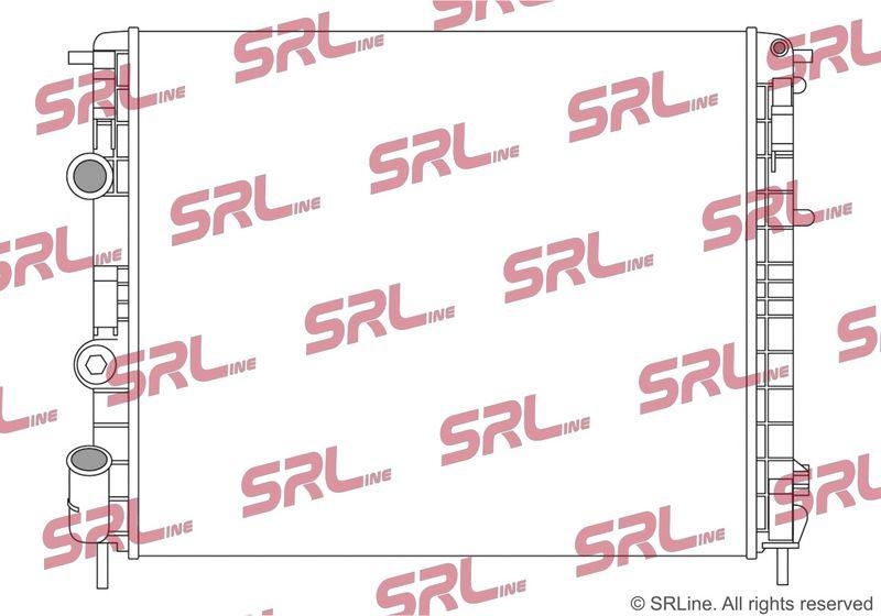 Radiator Nissan Kubistar 03-08; Renault Clio 98-12, Kangoo 97-03, motor: 1.2, 480x406x17, SRLine, Aluminiu/ Plastic brazat, 2140000QAY; 7700430784