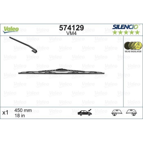 VALEO lamela stergator SILENCIO CONVENTIONAL SINGLE