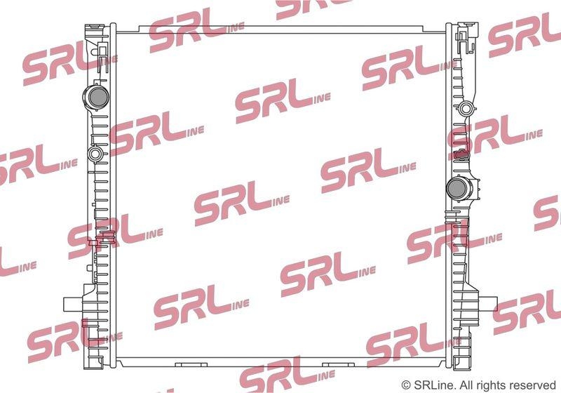 Radiator Bmw X5 (G05) 18-, X6 (G06) 19-, X7 (G07) 19-, motor: 3.0 R6 T, intrare/iesire conectare rapida, 625x619x32, SRLine, Aluminiu/ Plastic brazat, 17115A44D67; 17115A5C814