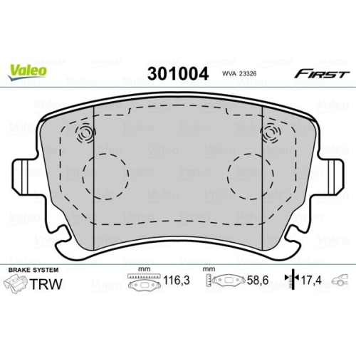 VALEO set placute frana,frana disc FIRST