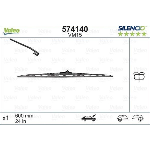 VALEO lamela stergator SILENCIO CONVENTIONAL SINGLE