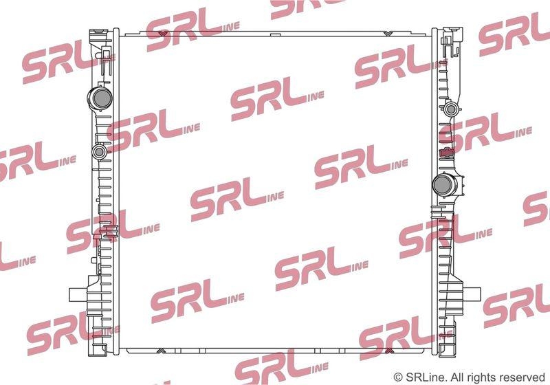 Radiator Bmw X5 (G05) 18-, X6 (G06) 19-, X7 (G07) 19-, motor: 3.0 R6 T, intrare/iesire conectare rapida, 626x638x32, SRLine, Aluminiu/ Plastic brazat, 17118655753