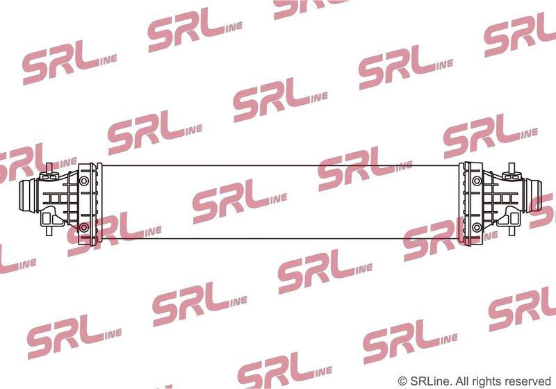 Intercooler Kia Stinger 17-, motor: 2.0 T-GDI, intrare/iesire conectare rapida, 642x135x68, SRLine, Aluminiu/ Plastic brazat, 282712CTA1