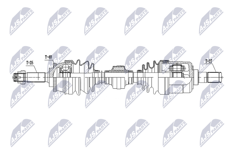 Planetara Kia Rio II 1.5 CRDI 2005-2011; partea stanga, cutie viteze manuala; 49500-1G510; NTY, aftermarket