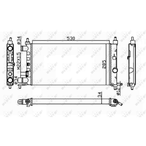 Radiator racire motor Nrf 58155