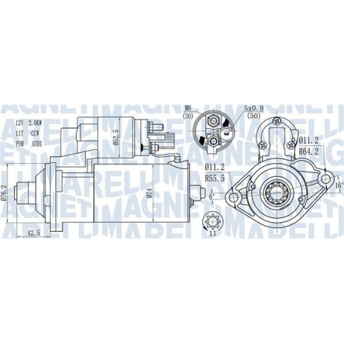 Electromotor Audi; Seat; Skoda; Vw, 2.0 TDi, 2.0 TDi 16V, 2.0 TDI 16V quattro, 2.0 TDI quattro, 2.0 TDI 16V 4x4, 2.0 TDI 4x4, 2.0 TDI 4motion, 2.0 TDI 16V 4motion
