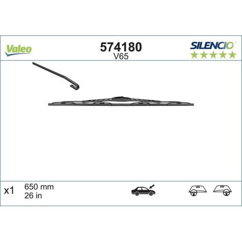 VALEO lamela stergator SILENCIO CONVENTIONAL SINGLE